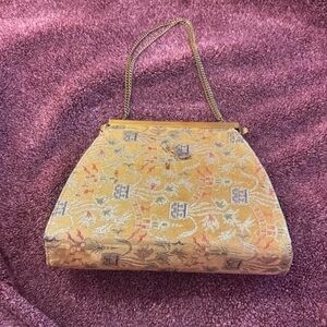 Elegant Gold and Red Women's Bag